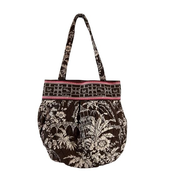 Vera Bradley shoulder bag song brown Asian birds - Picture 10 of 10